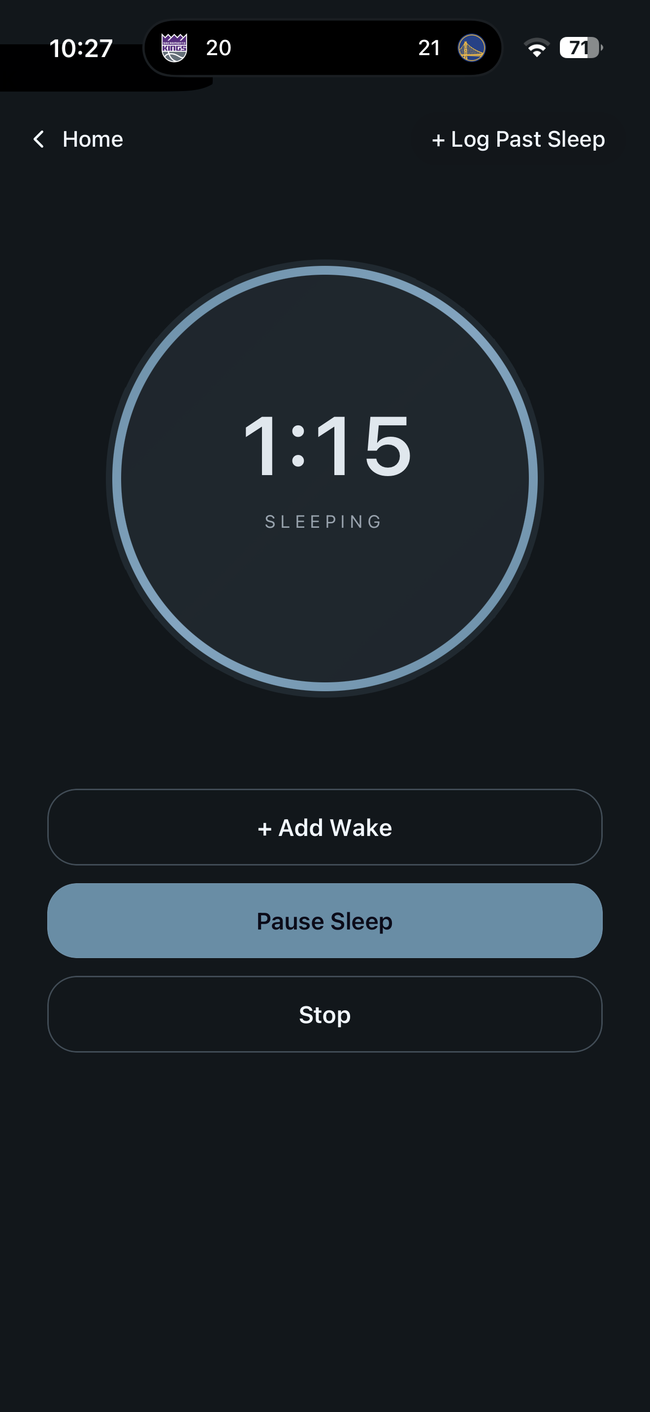 Dark sleep timer